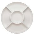 SnikSnack Snackfad - 5 Rum - 25 cm - Hvid
