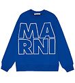 Marni Sweatshirt - Blå m. Hvid
