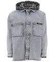 Versace Denimjakke m. Hætte - Blue Medium m. Gråmeleret/Sort