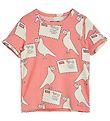 Mini Rodini T-Shirt - Pigeons Tencel - Pink