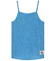 Calvin Klein Tanktop - Crinkle Strap - Blue Crush