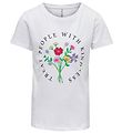 Kids Only T-shirt - KogEmma - Bright White/Bouquet