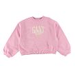 GANT Sweatshirt - C-Neck - Cropped - Milky Pink