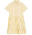 Tommy Hilfiger Kjole - Tiered Shirt Dress - Lemon Zest