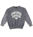 Emporio Armani Bluse - Strik - Navy/Hvidmeleret m. Tekst