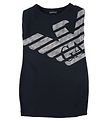 Emporio Armani Sweatkjole - Navy m. Hvid