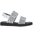 Angulus Sandal - Off White/Slv m. Glitter