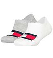 Tommy Hilfiger Strmper - 2-pak - Footies - Hvid/Gr