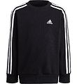 adidas Performance Sweatshirt - LK 3S FL SWT - Sort/Hvid