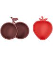 OYOY Snackskåle - 2-pak - Silikone - Strawberry & Cherry - Cherr