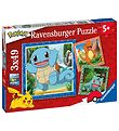 Ravensburger Puslespil - 3x49 Brikker - Pokmon