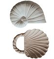 Natruba Badest - 2-pak - Bath Set Ocean - Mix - Hvid/Beige