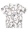 Kenzo T-shirt - Exclusive Edition - Creme/Sort m. Blomster