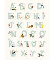 Vissevasse Plakat - 30x40 - Alphabet Blue English