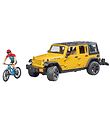 Bruder Bil - Jeep Wrangler Rubicon m. Cykelrytter - 02543