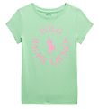 Polo Ralph Lauren T-shirt - Longwood - Lysegrn m. Rosa