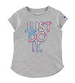 Nike T-shirt - Grmeleret m. Print