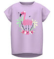 Name It T-shirt - NmfVigea - Orchid Bloom m. Flamingo