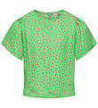Kids Only T-shirt - KogLino - Summer Green/Sugar Plum Geo Hearts