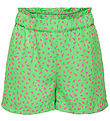 Kids Only Shorts - Paperbag - KogLino - Summer Green/Sugar Plum 