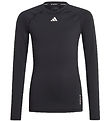 adidas Performance Bluse - U TF LS TEE - Sort/Hvid