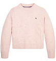 Tommy Hilfiger Bluse - Strik - Pointelle - Pink Crystal