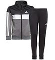 adidas Performance Trningsst - Cardigan/Bukser - Sort/Hvid/Gr