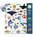 Djeco Klistermærker - Metallic - 160 stk. - Havet