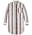 Tommy Hilfiger Skjortekjole - Global Stripe - Ivory/Red White