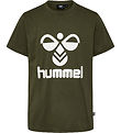 Hummel T-shirt - hmlTres - Olive Night