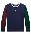 Polo Ralph Lauren Bluse - Navy m. Bordeaux/Mrkegrn