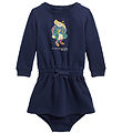 Polo Ralph Lauren Sweatkjole m. Bloomers - Navy m. Bamse