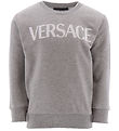 Versace Sweatshirt - Gråmeleret m. Hvid