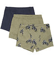 Minymo Boxershorts - 3-pak - Navy/Aloe m. Traktorer