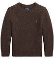 Polo Ralph Lauren Bluse - Uld - Brun m. Lapper