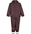 Mikk-Line Regntj m. Fleece/Seler - PU - Huckleberry