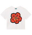 Kenzo T-shirt - Ivory/Rd m. Blomst