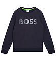 BOSS Sweatshirt - Navy m. Hvid