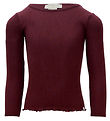 Minimalisma Bluse - Rib - Silke/Bomuld - Bergen - Ruby Red