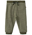 Wheat Bukser - Leo - Dark Green Stripe