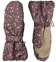 Wheat Luffer - Mittens Tech - Eggplant Buttercups