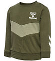 Hummel Sweatshirt - hmlNeel - Olive Night