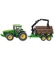 Siku Traktor m. Skovbrugstrailer - John Deere 8430 - 1:50 - Grn