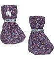 CeLaVi Overtrkssko m. Fleece - PU - Plum Perfect m. Blomster