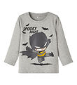 Name It Bluse - NmmSummi Superfriends - Batman - Grey Melange
