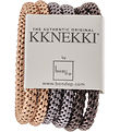 Kknekki Hårelastikker - Slim - 6-pak - Brun