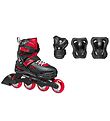 Rollerblade Rulleskjtest - Fury Combo - Sort/Rd