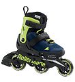 Rollerblade Rulleskøjter - Microblade 3WD - Blue/Lime - In