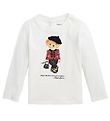 Polo Ralph Lauren Bluse - Holiday - Hvid m. Bamse