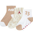 Jordan Anklestrmper - 3-pak - Non-Slip - Hvid/Beige